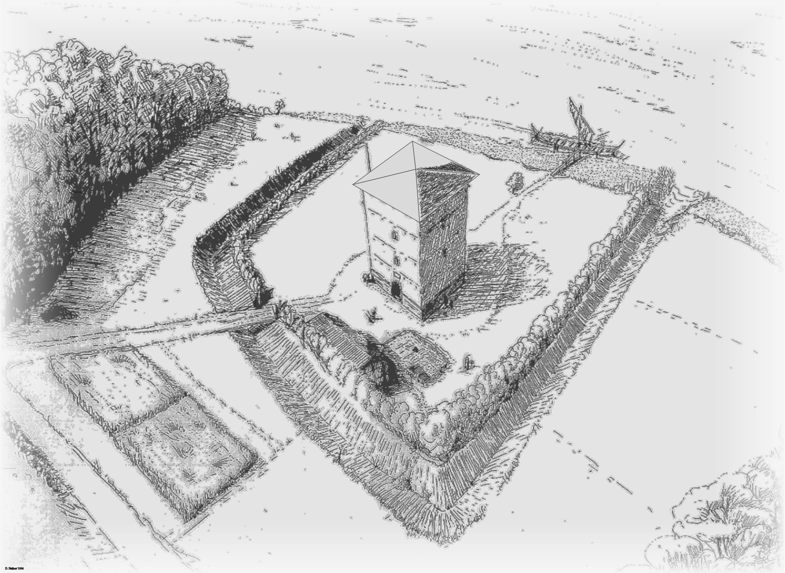 Römischer Wachtturm ( Steiner Amt für Archäologie Thurgau)